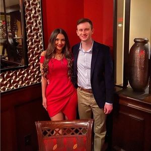 WORN ONCE Windsor red off shoulder cocktail dress size M